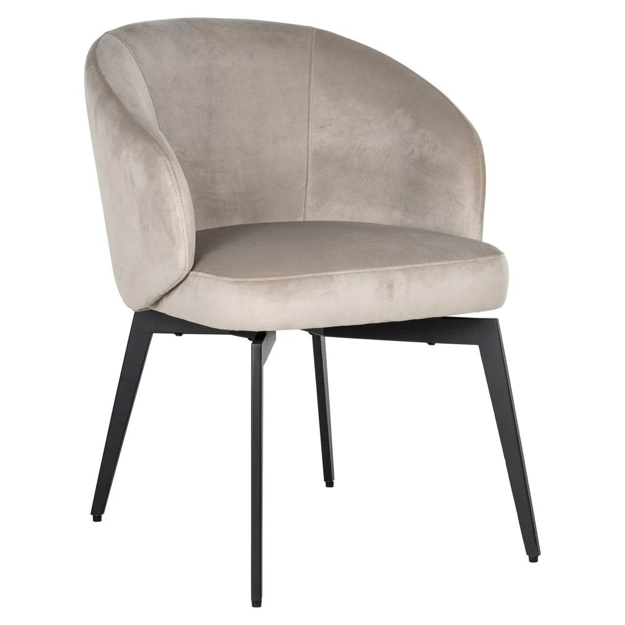 Richmond Interiors Amphara Taupe Khaki Velvet Bucket Chair