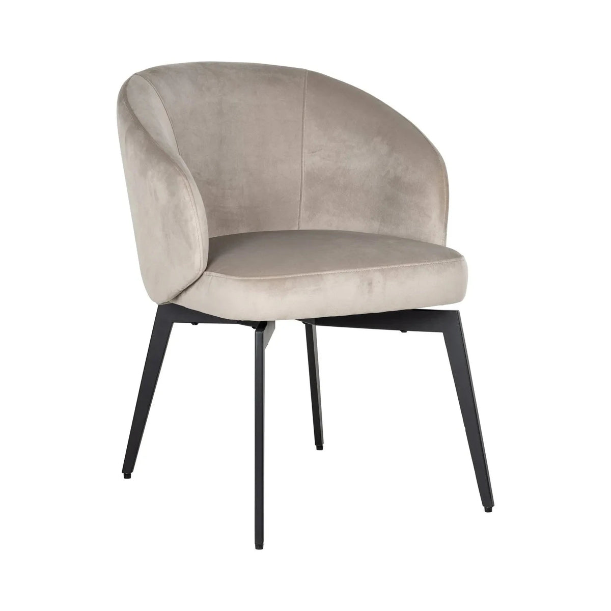 Richmond Interiors Amphara Taupe Khaki Velvet Bucket Chair