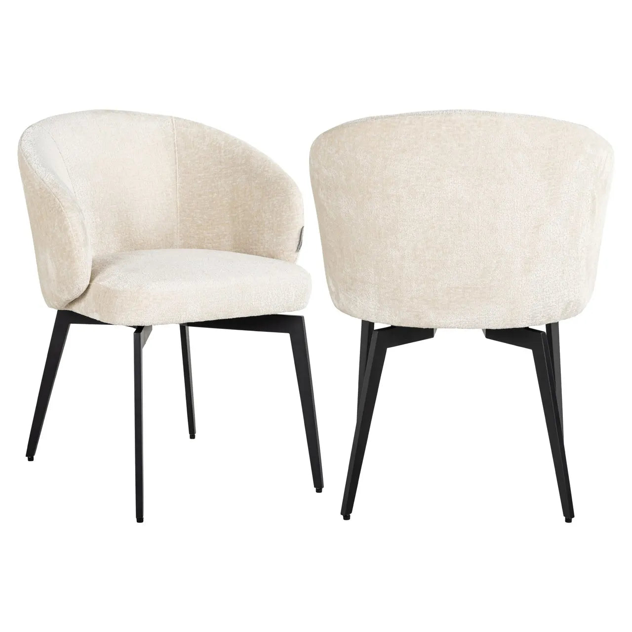 Richmond Interiors Amphara Bergen White Chenille Bucket Chair