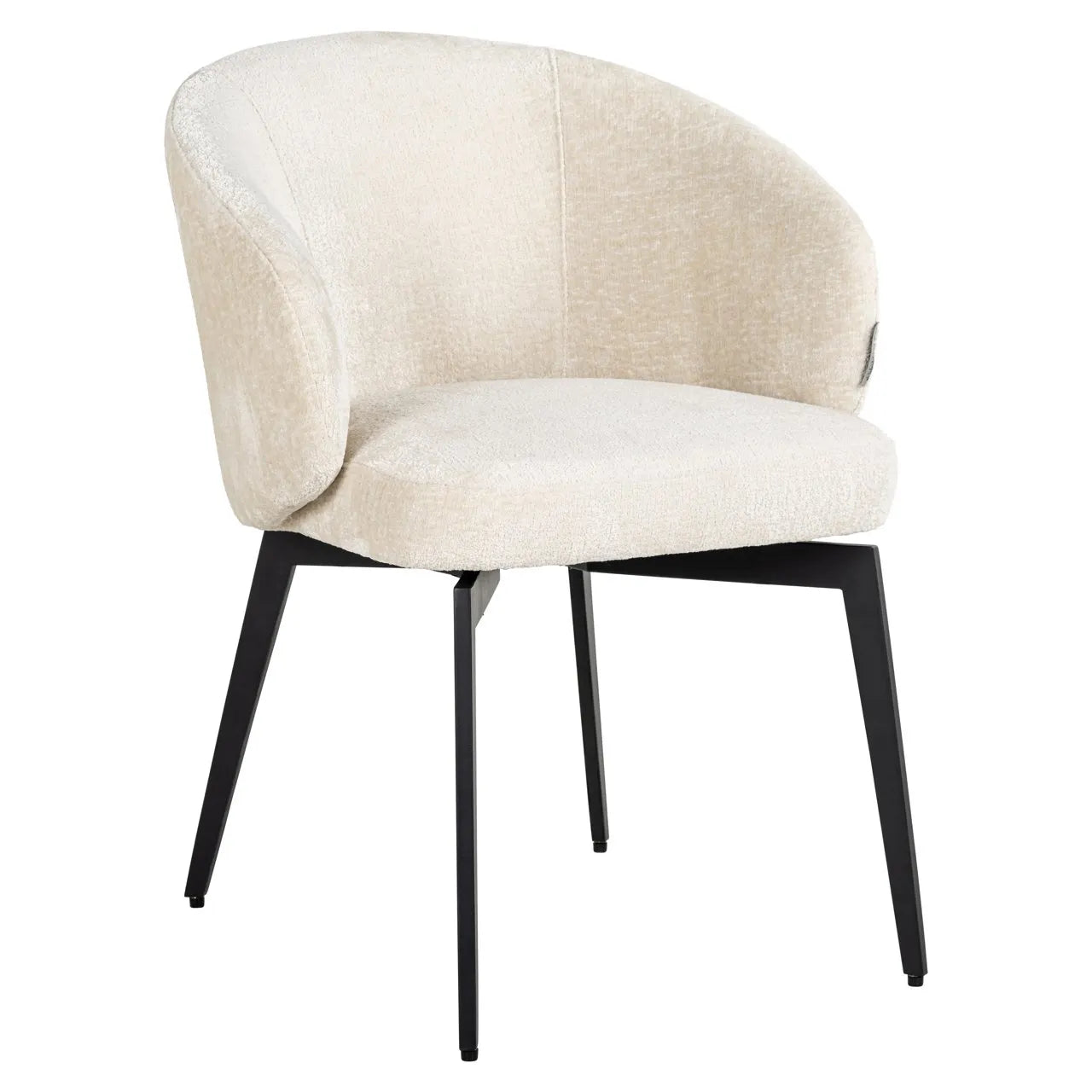 Richmond Interiors Amphara Bergen White Chenille Bucket Chair