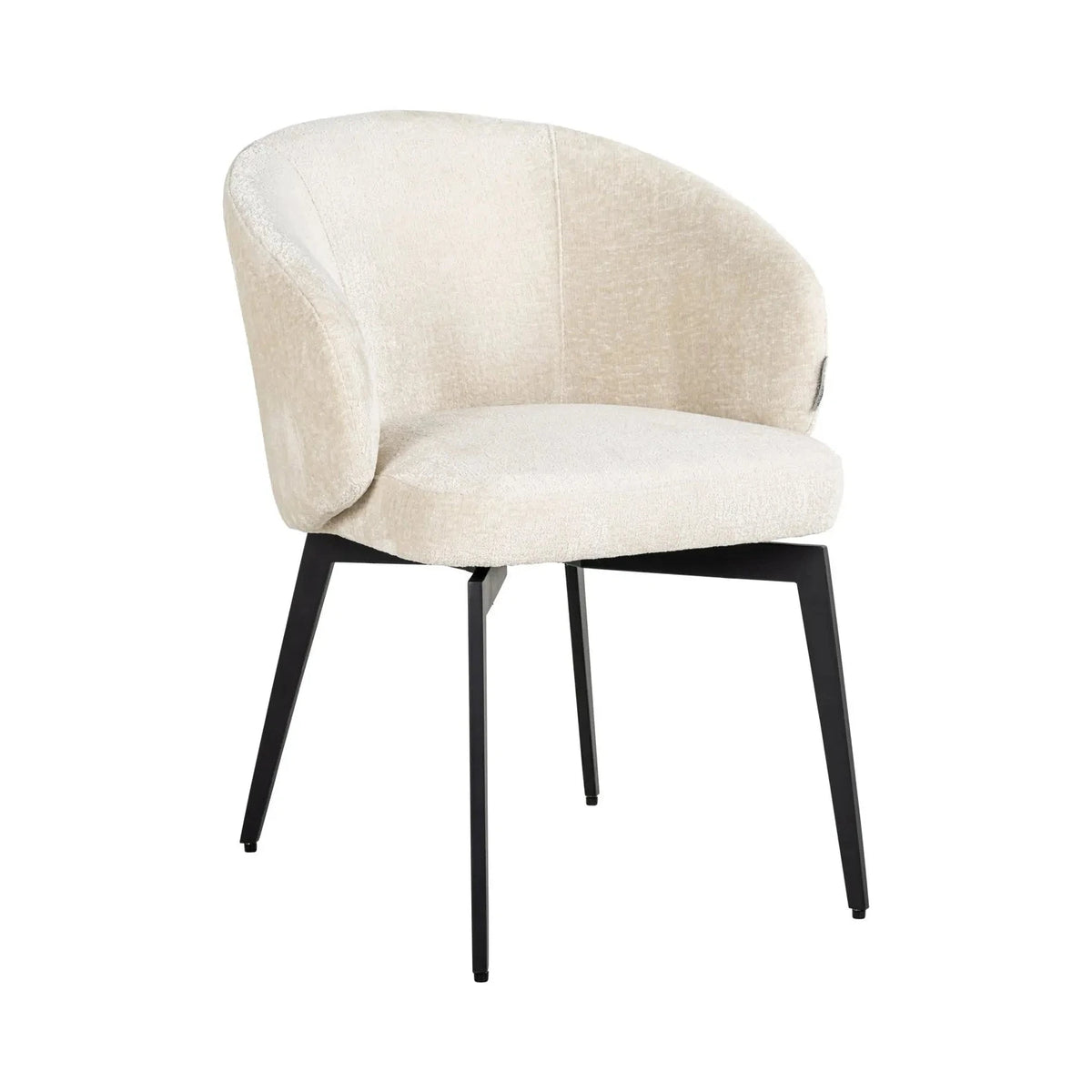 Richmond Interiors Amphara Bergen White Chenille Bucket Chair