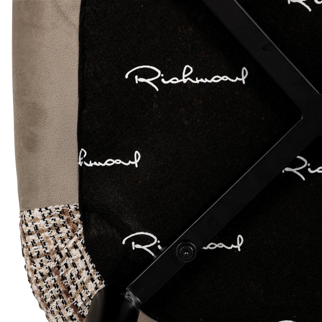 Richmond Interiors Tabitha Taupe Khaki Velvet Bar Stool