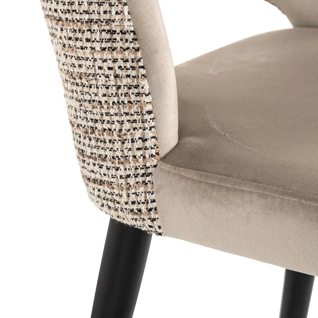 Richmond Interiors Tabitha Taupe Khaki Velvet Counter Stool