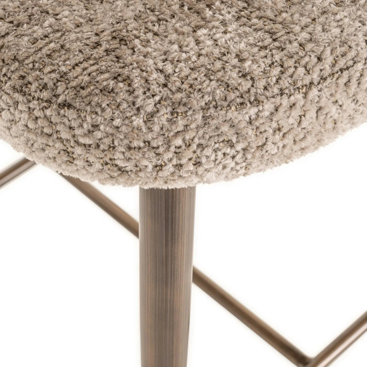 Richmond Interiors Delphine Taupe Boucle Bar Stool