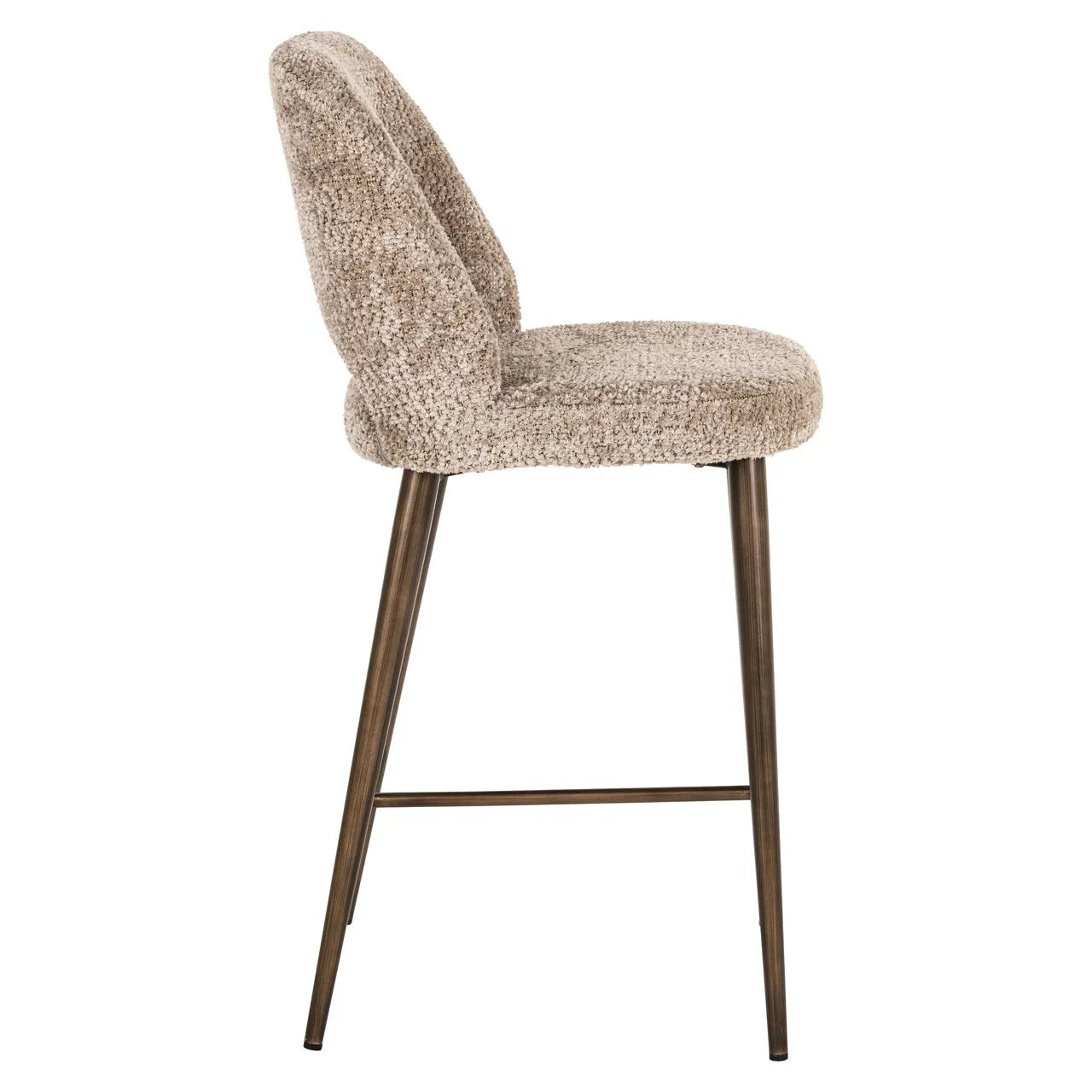 Richmond Interiors Delphine Taupe Boucle Counter Stool