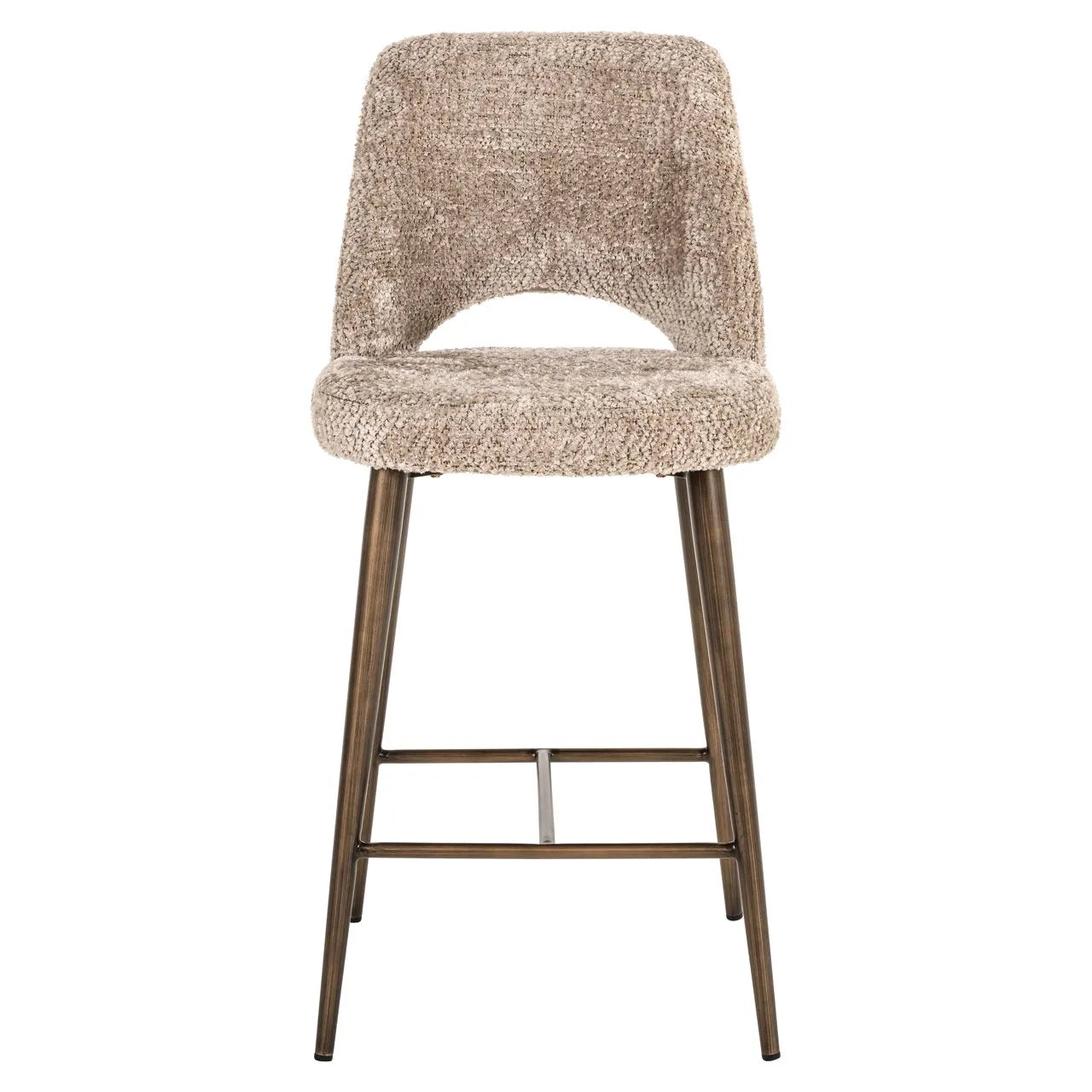 Richmond Interiors Delphine Taupe Boucle Counter Stool