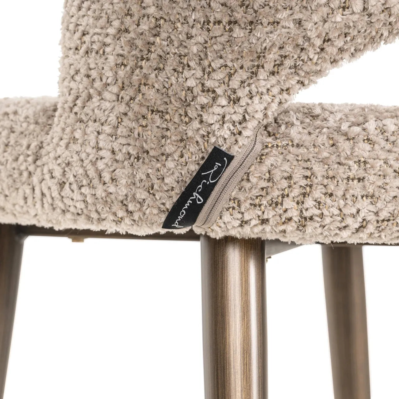 Richmond Interiors Delphine Taupe Boucle Counter Stool