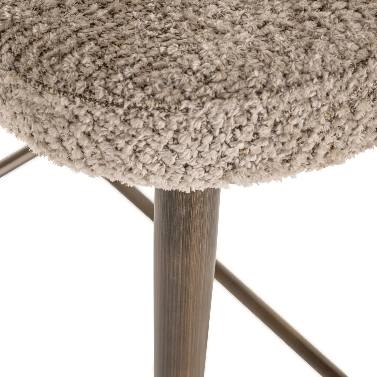 Richmond Interiors Delphine Taupe Boucle Counter Stool