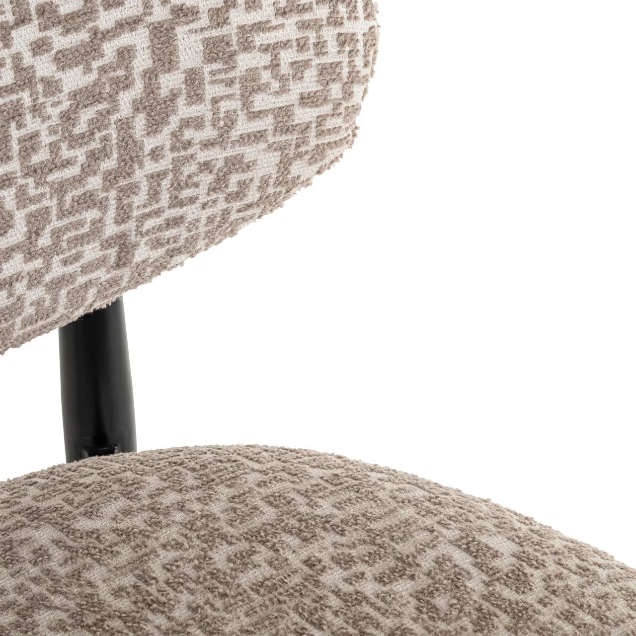 Richmond Interiors Dantes Taupe Natural Geo Fabric Bar Stool