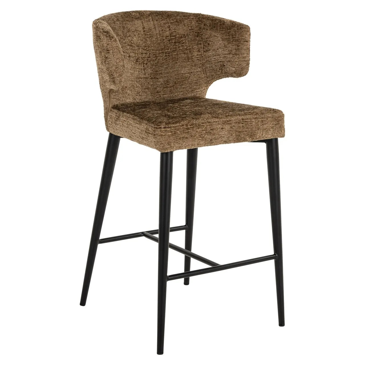 Richmond Interiors Taylor Brandy Brown Chenille Counter Stool