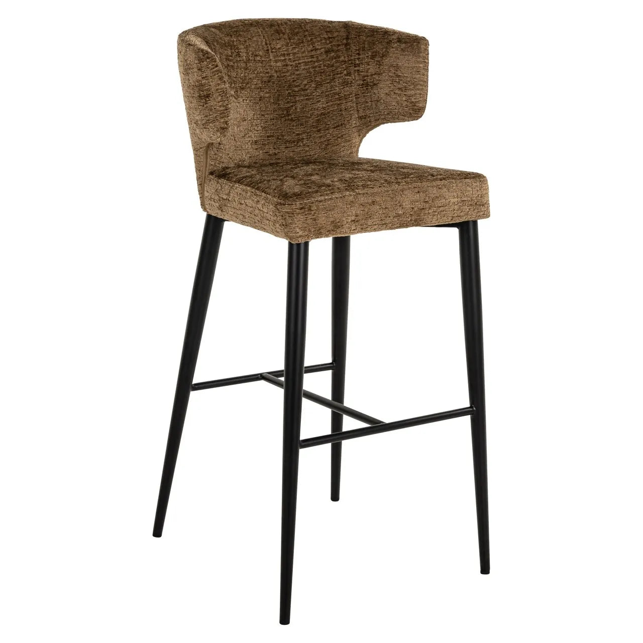 Richmond Interiors Taylor Brandy Brown Chenille Bar Stool