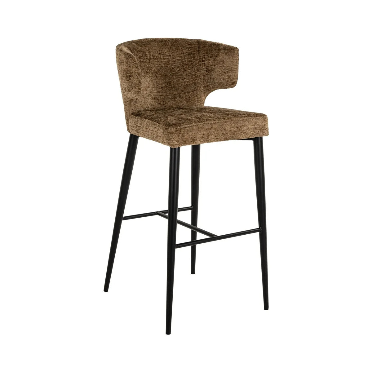 Richmond Interiors Taylor Brandy Brown Chenille Bar Stool