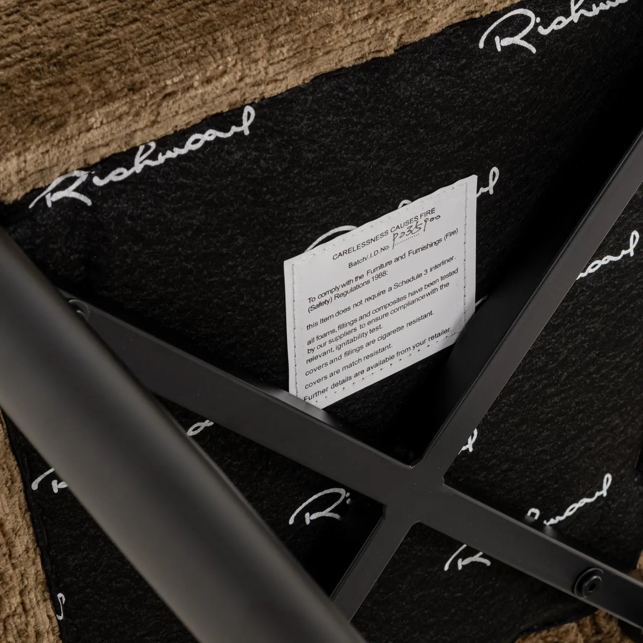 Richmond Interiors Taylor Brandy Brown Chenille Bar Stool