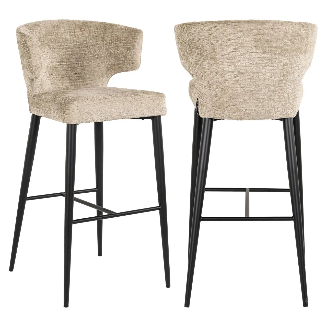 Richmond Interiors Taylor Desert Taupe Chenille Bar Stool