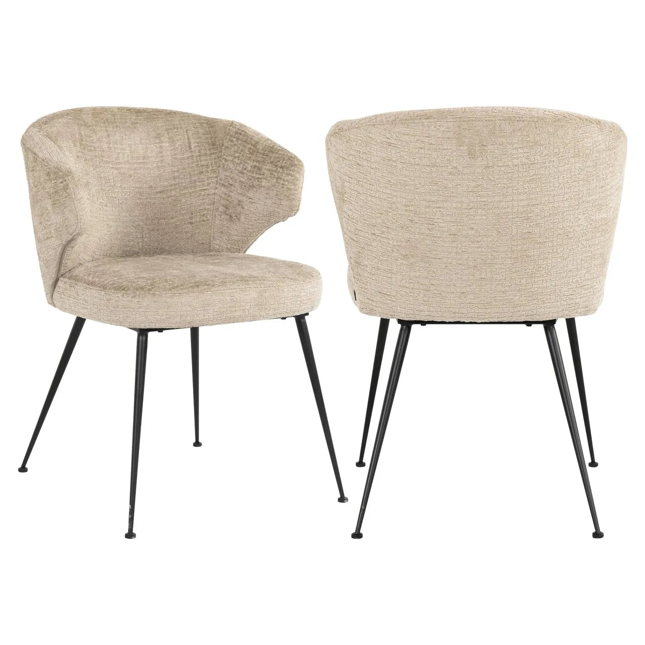 Richmond Interiors Xandra Desert Taupe Chenille Dining Chair