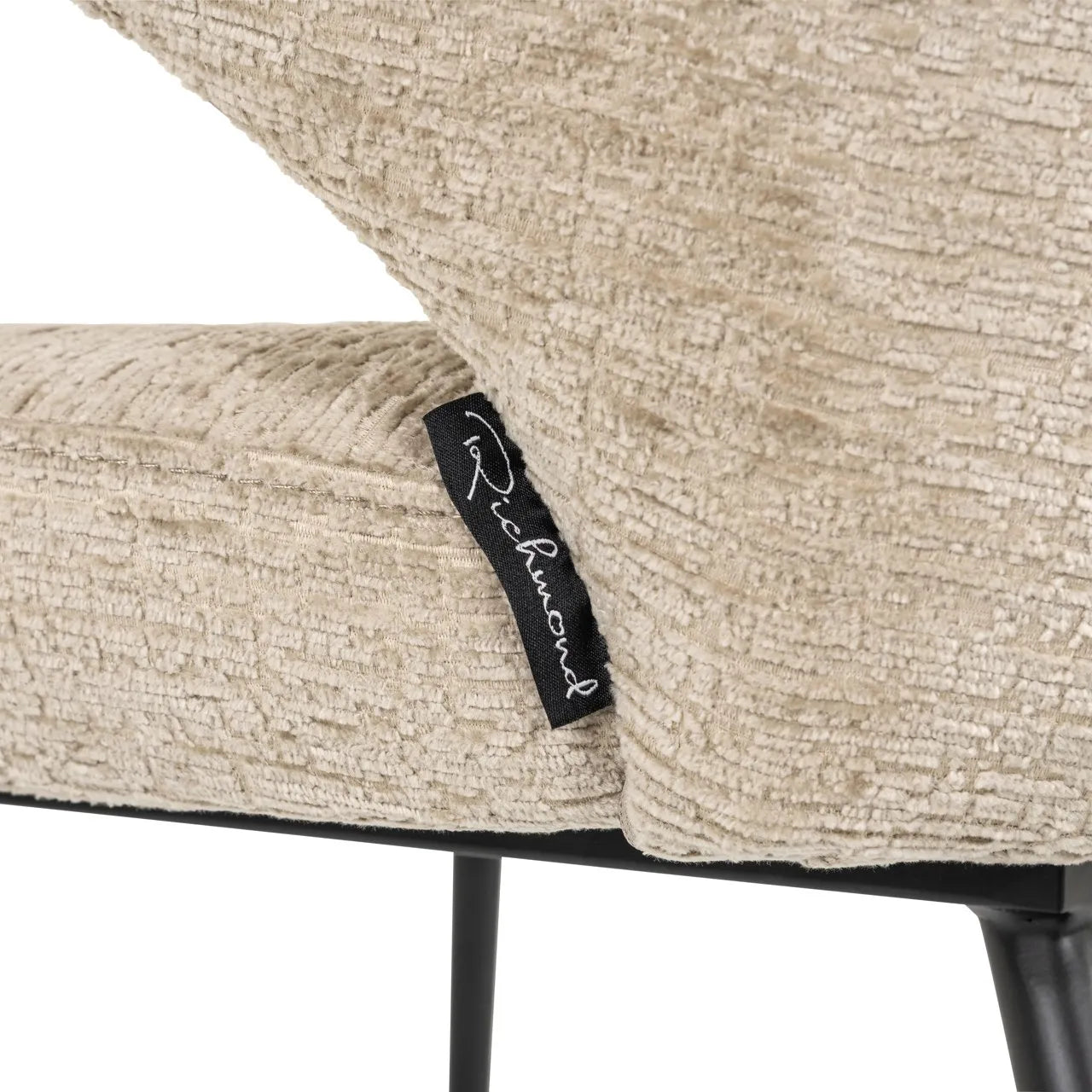 Richmond Interiors Xandra Desert Taupe Chenille Dining Chair