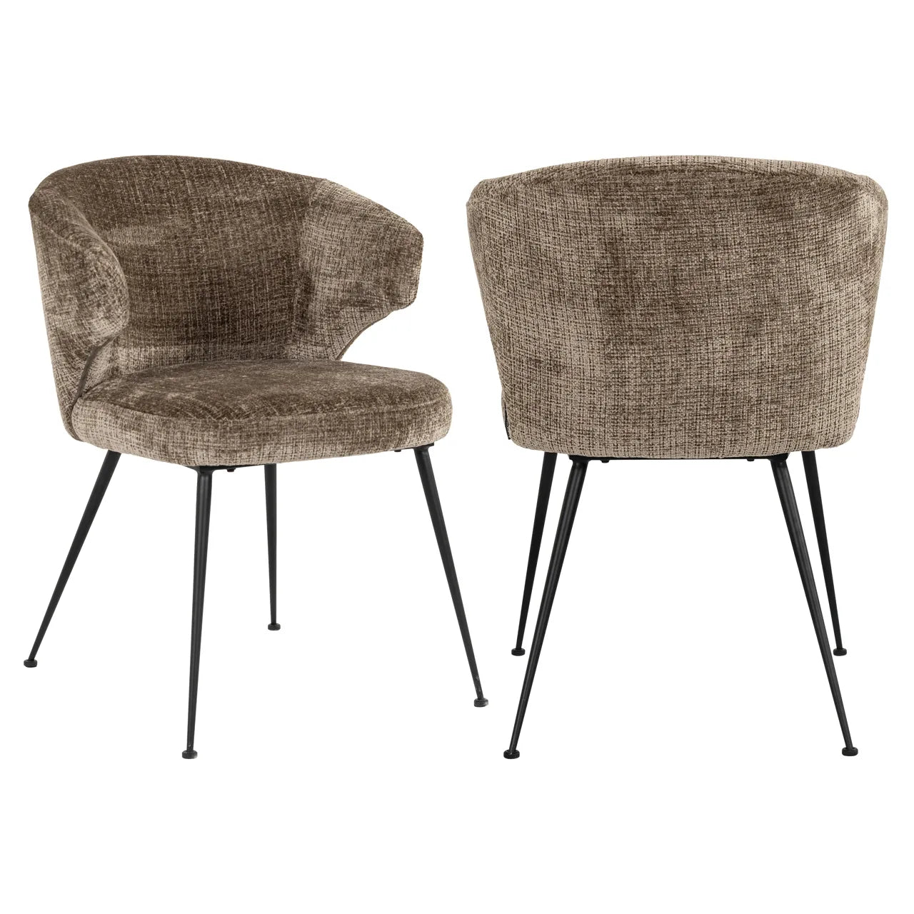 Richmond Interiors Xandra Desert Stone Chenille Dining Chair