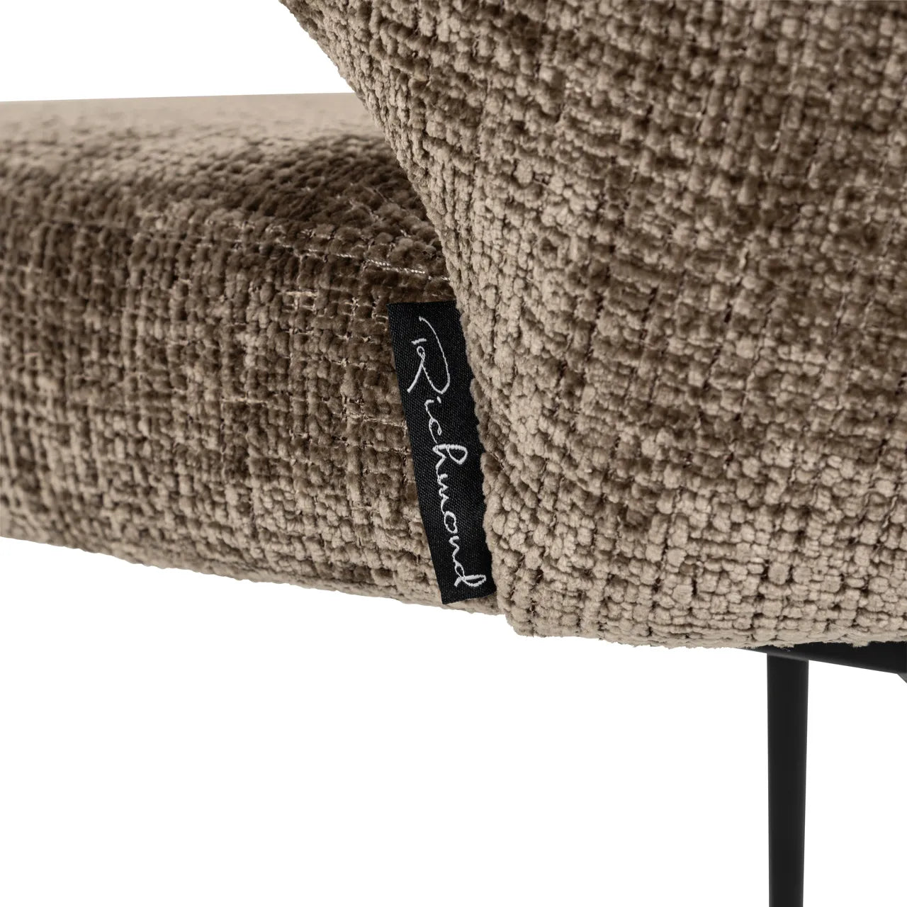 Richmond Interiors Xandra Desert Stone Chenille Dining Chair