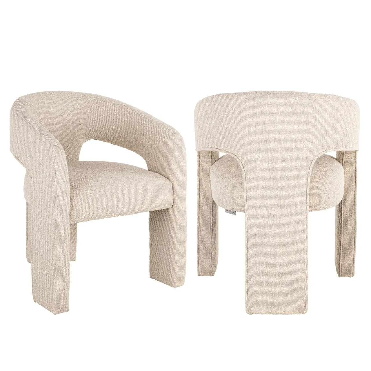 Richmond Interiors Belle Taupe Boucle Tripod Dining Chair