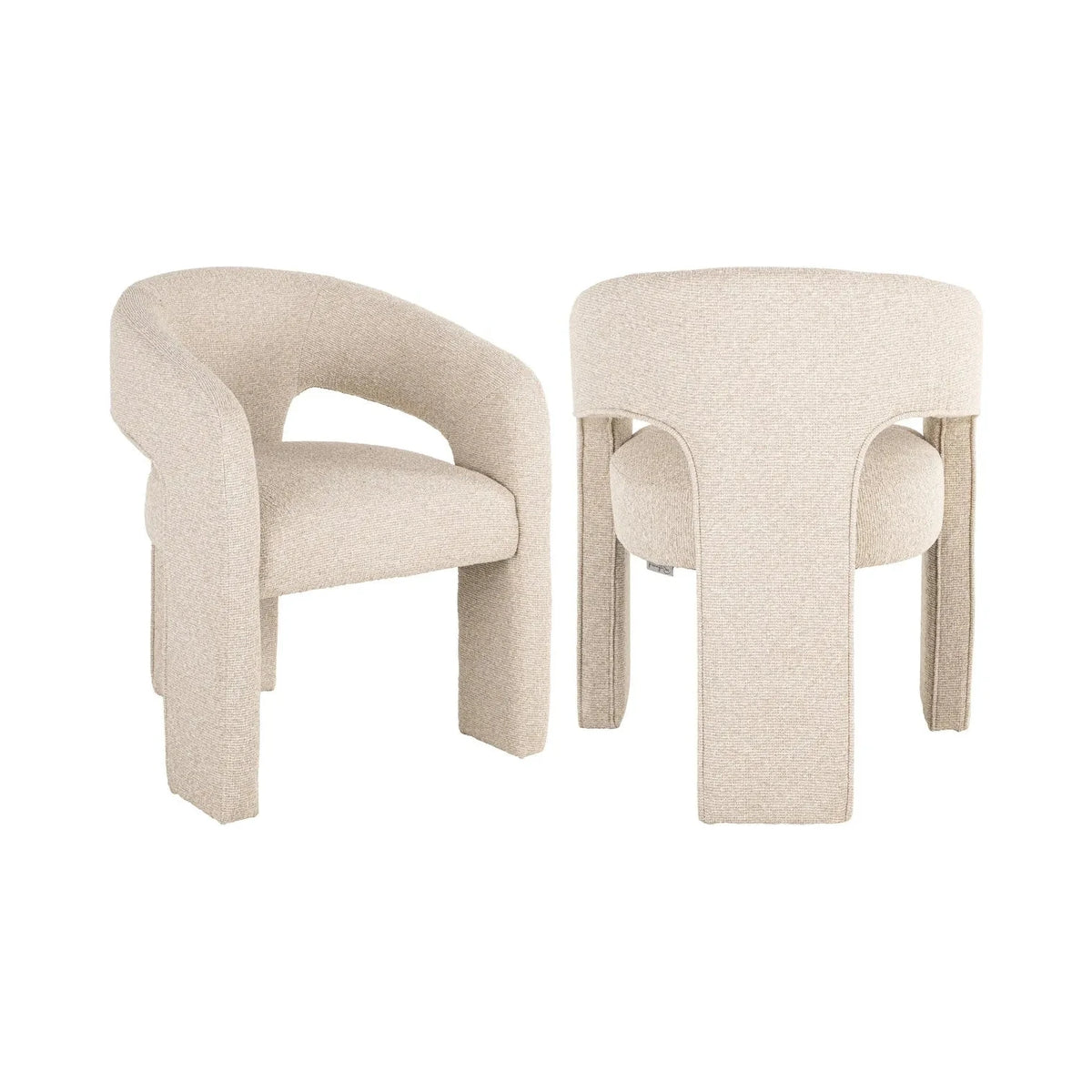 Richmond Interiors Belle Taupe Boucle Tripod Dining Chair