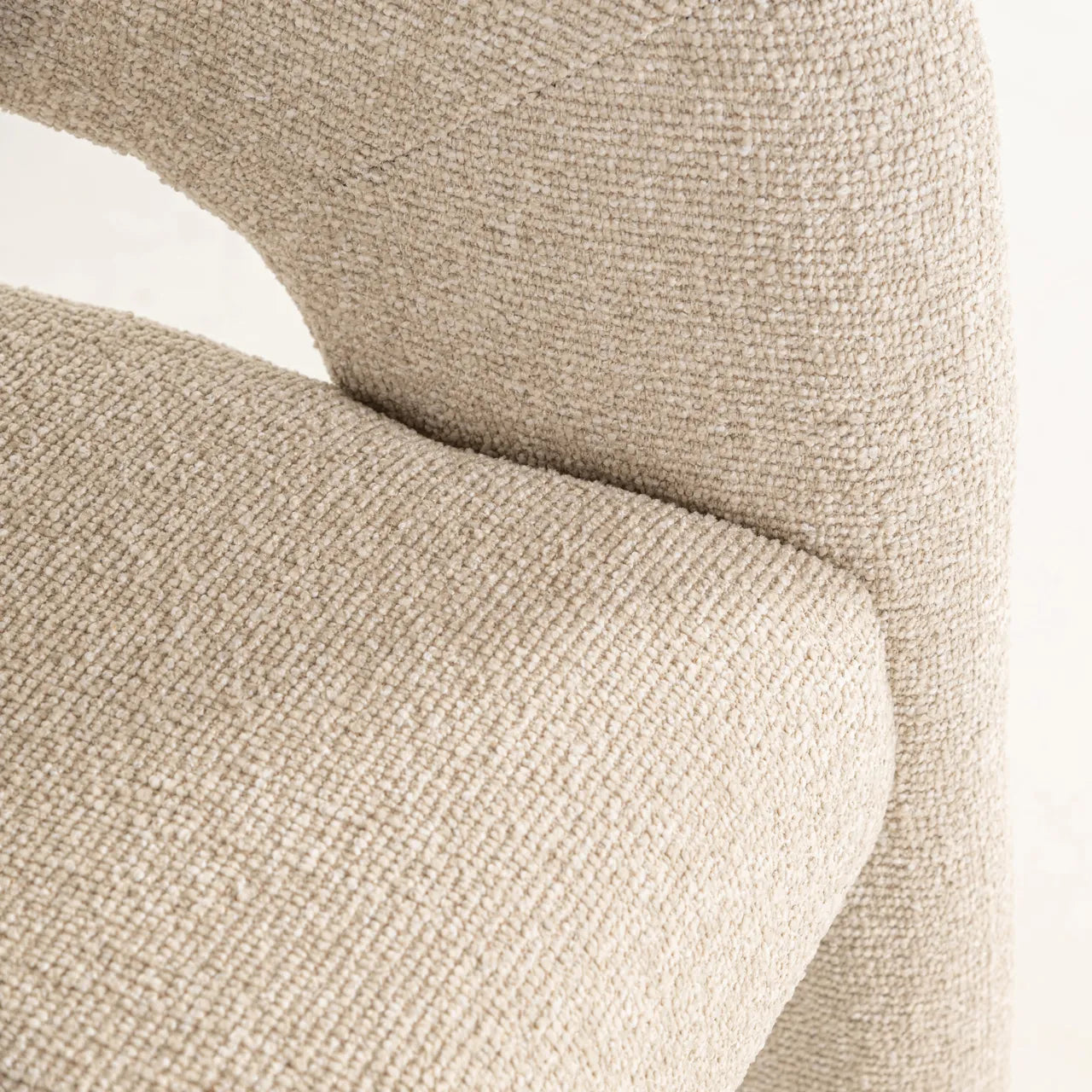 Richmond Interiors Belle Taupe Boucle Tripod Dining Chair