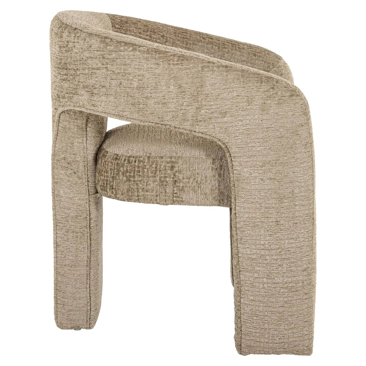 Richmond Interiors Belle Desert Taupe Chenille Tripod Armchair