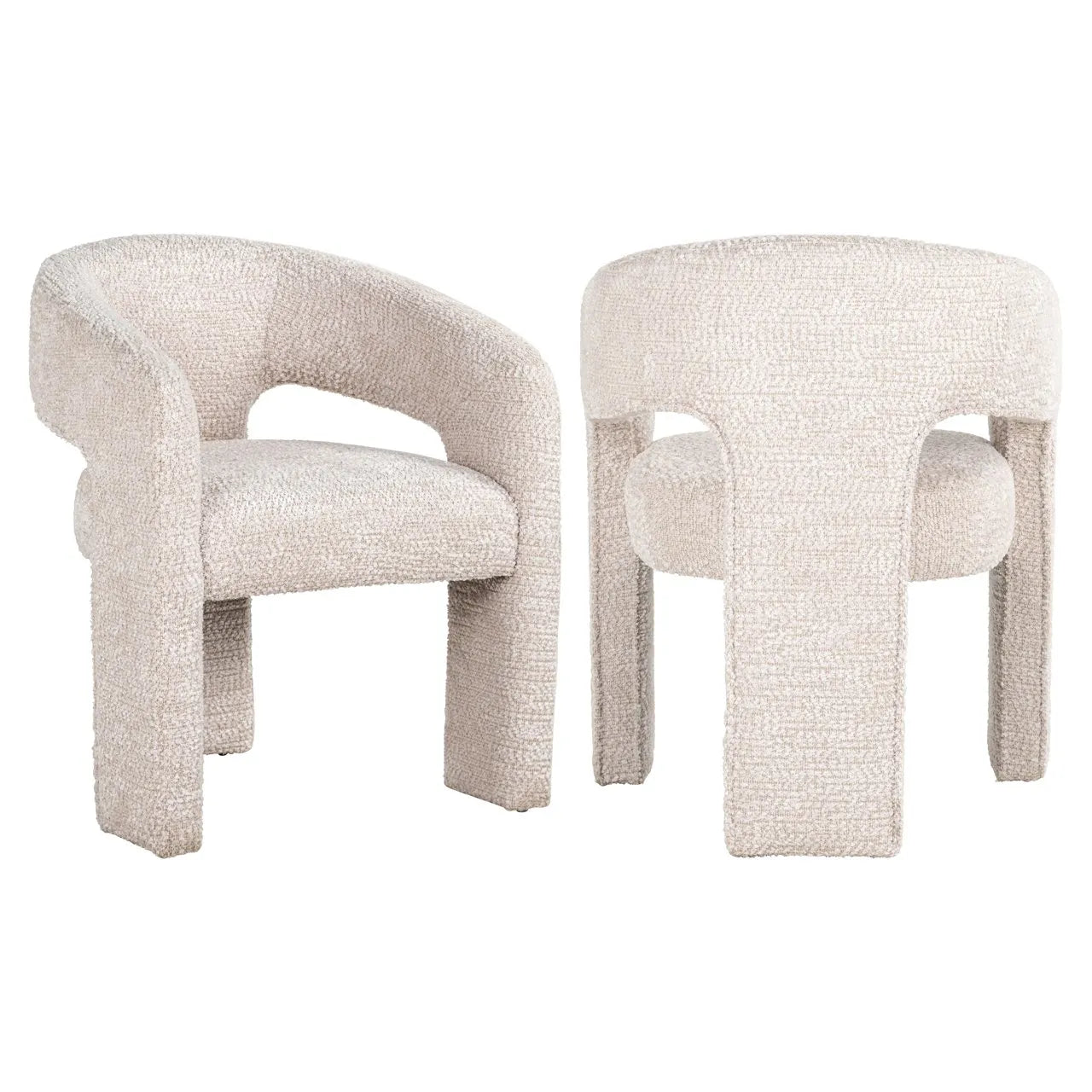 Richmond Interiors Belle Lovely Cream Boucle Tripod Chair