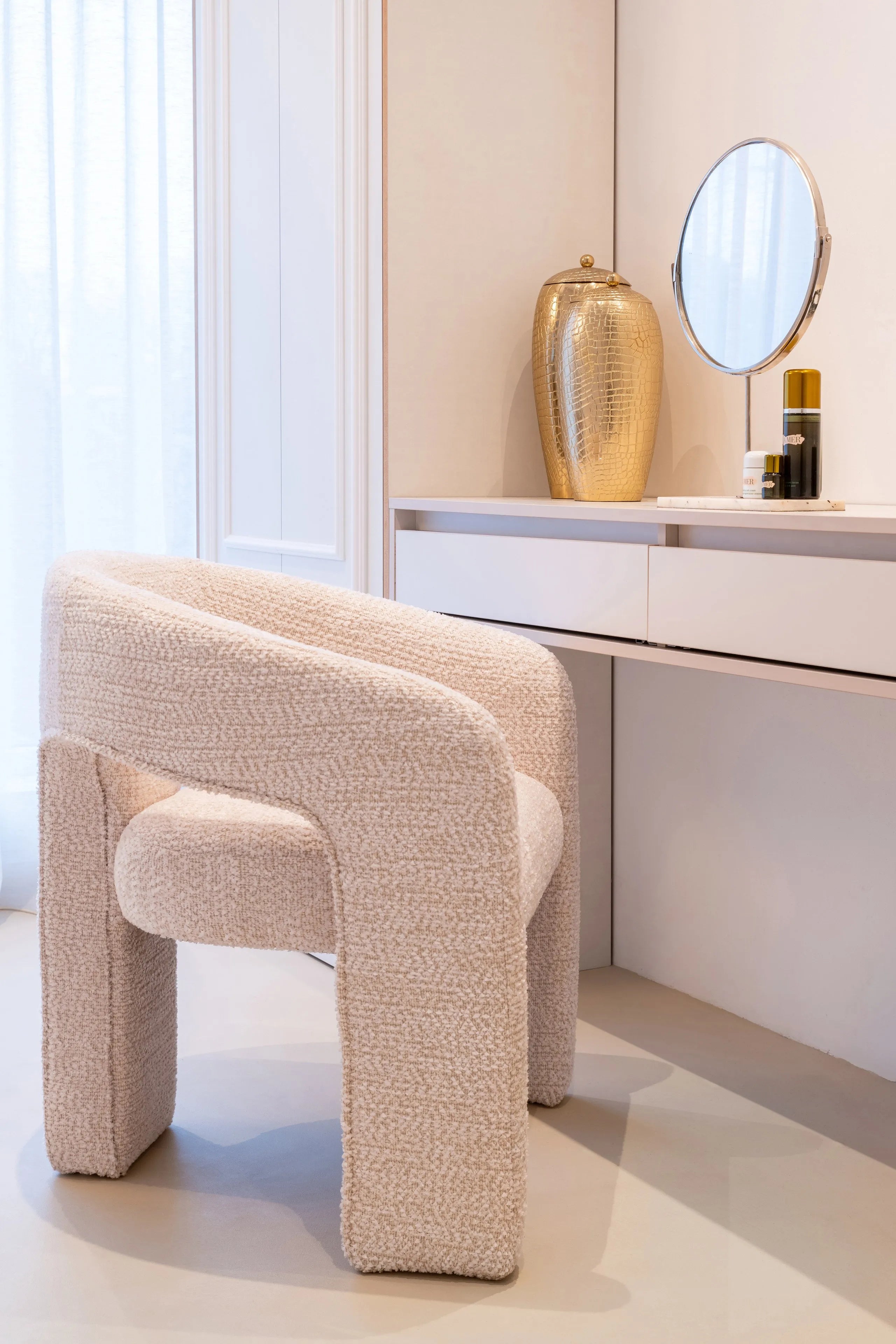 Richmond Interiors Belle Lovely Cream Boucle Tripod Chair