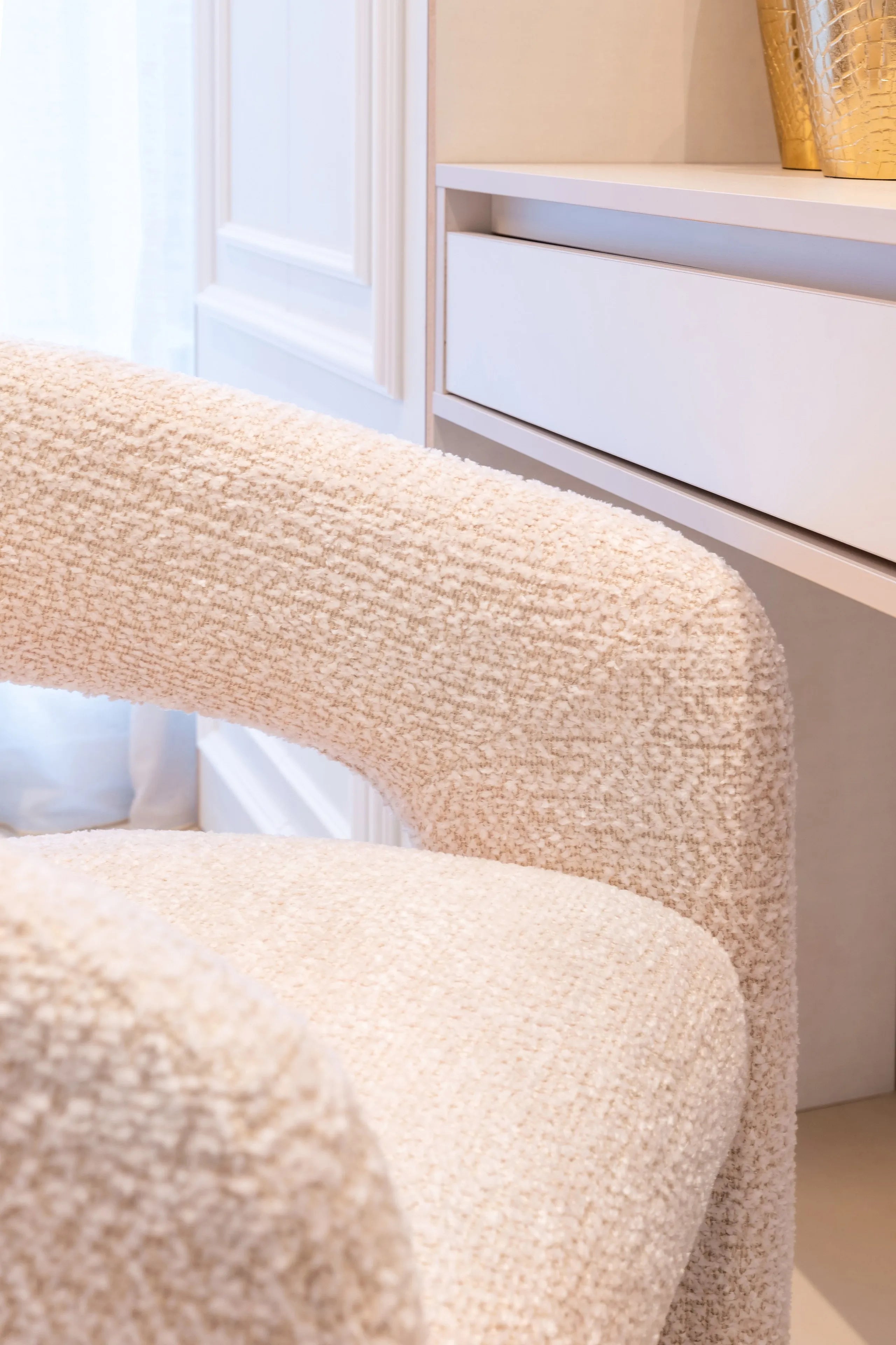 Richmond Interiors Belle Lovely Cream Boucle Tripod Chair