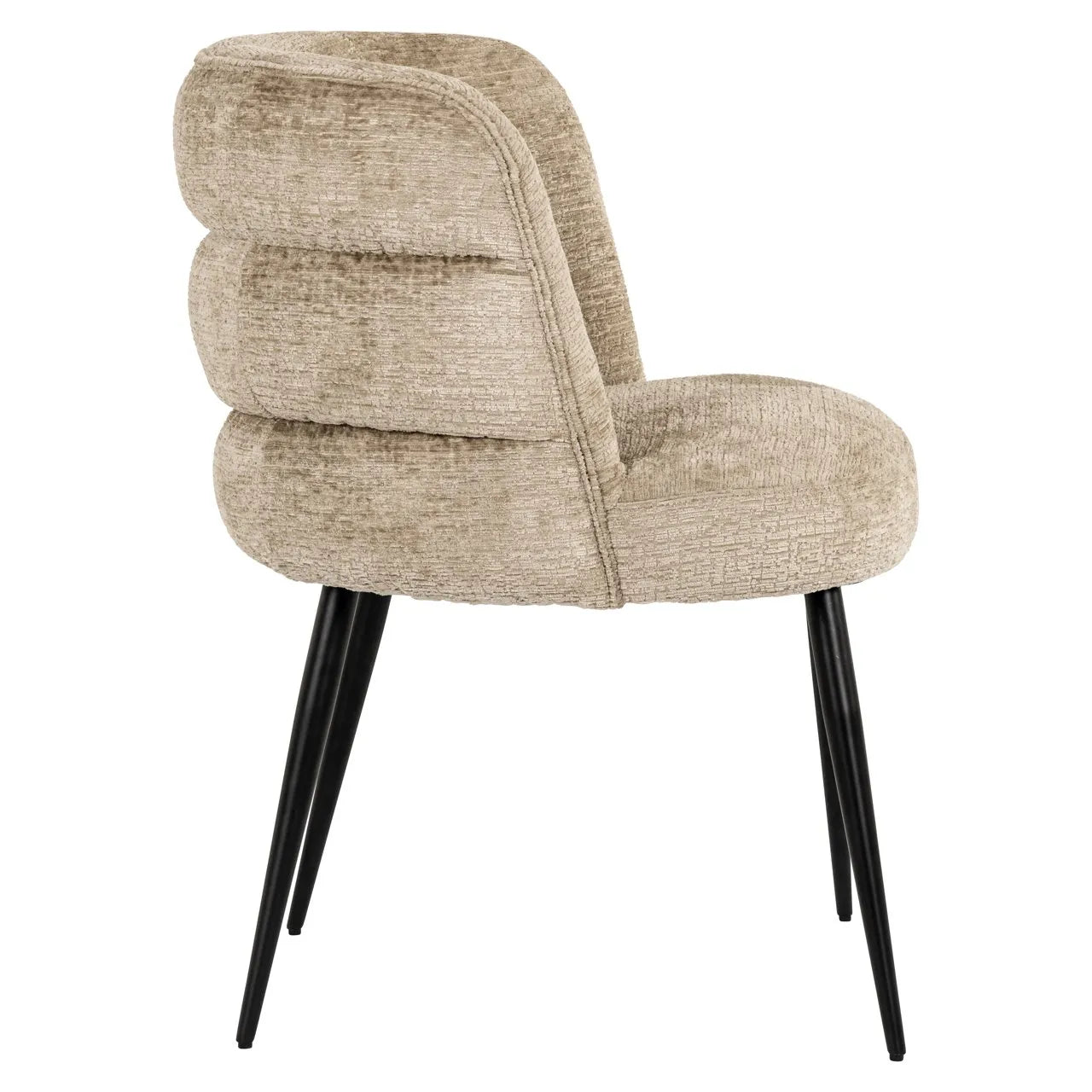 Richmond Interiors Stella Niagara Desert Taupe Chenille Rounded Back Dining Chair
