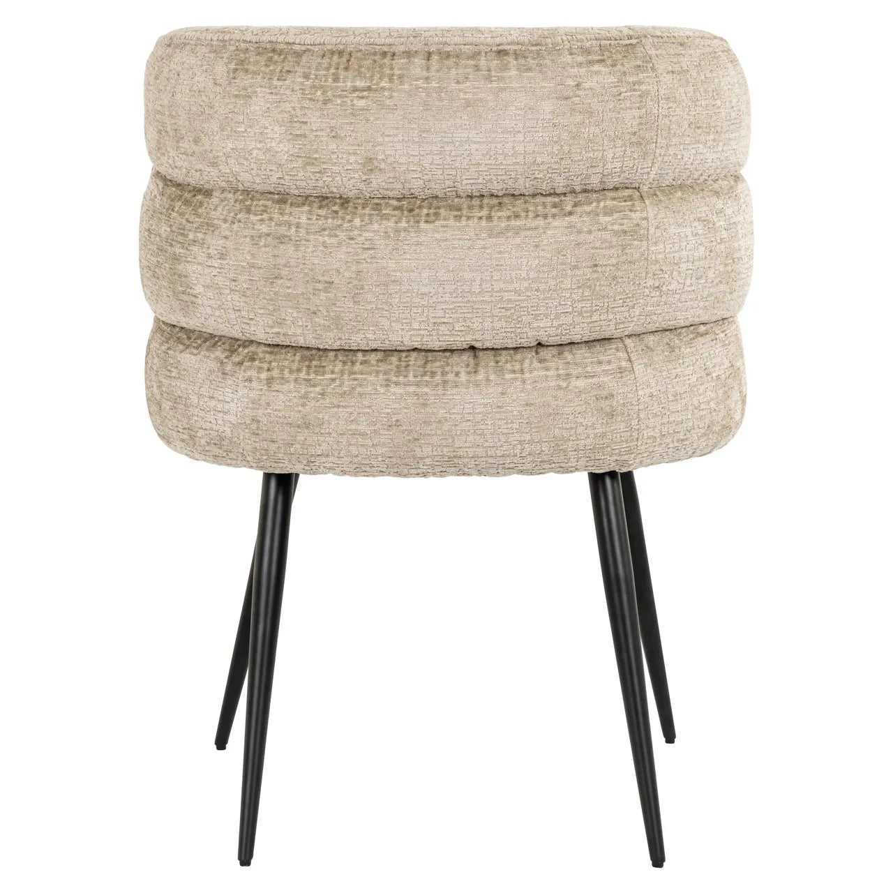Richmond Interiors Stella Niagara Desert Taupe Chenille Rounded Back Dining Chair