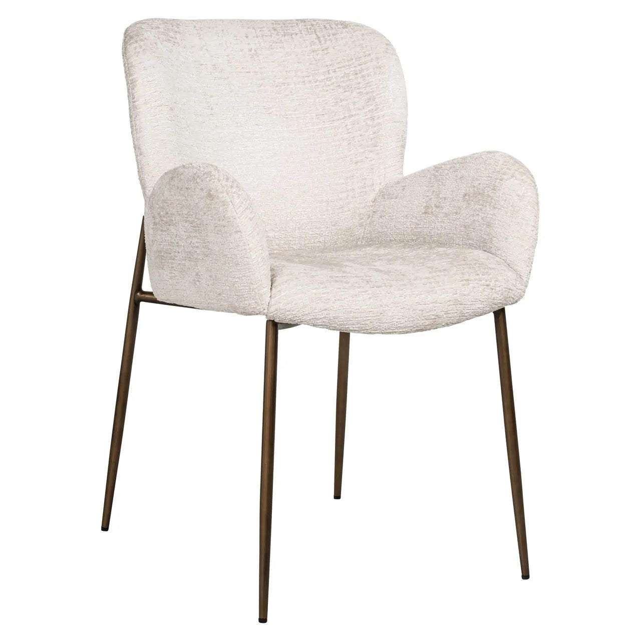 Richmond Interiors Amber Fusion Cream Chenille Dining Chair