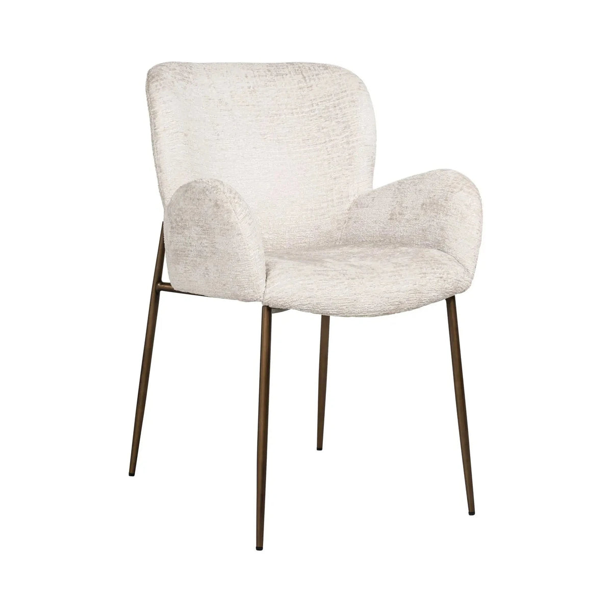 Richmond Interiors Amber Fusion Cream Chenille Dining Chair