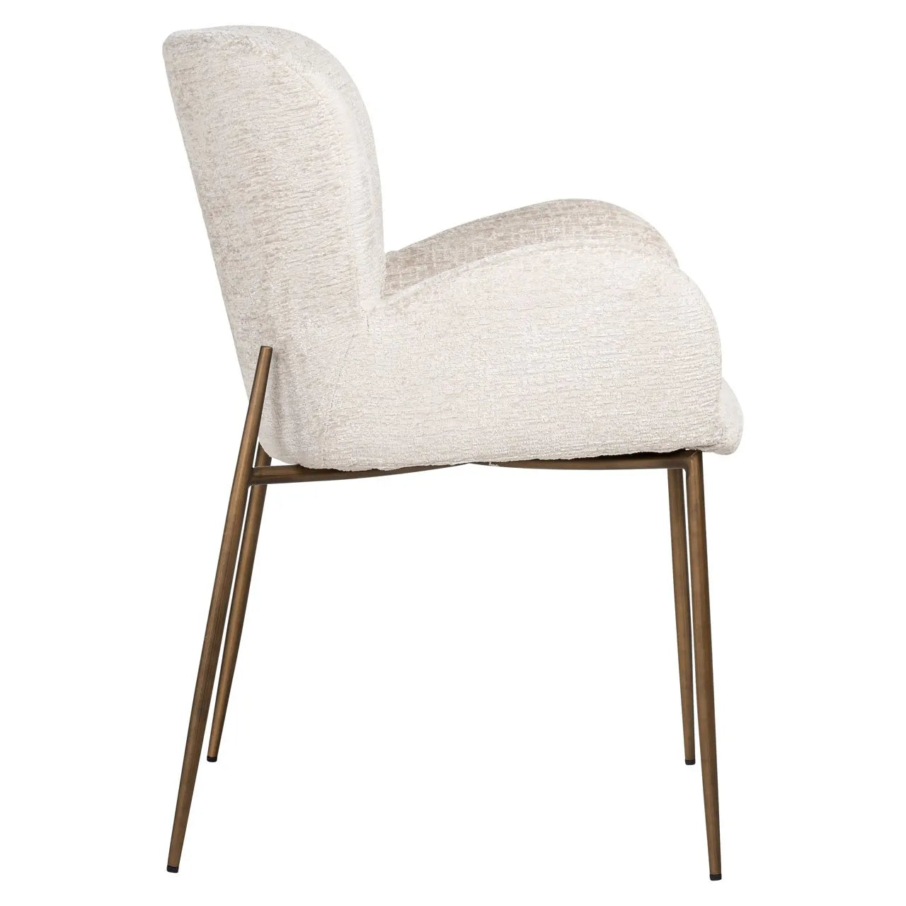 Richmond Interiors Amber Fusion Cream Chenille Dining Chair