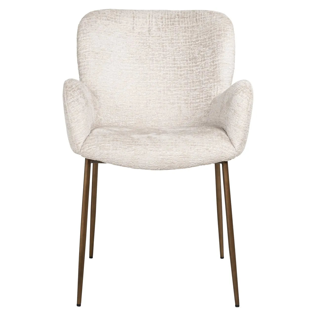 Richmond Interiors Amber Fusion Cream Chenille Dining Chair
