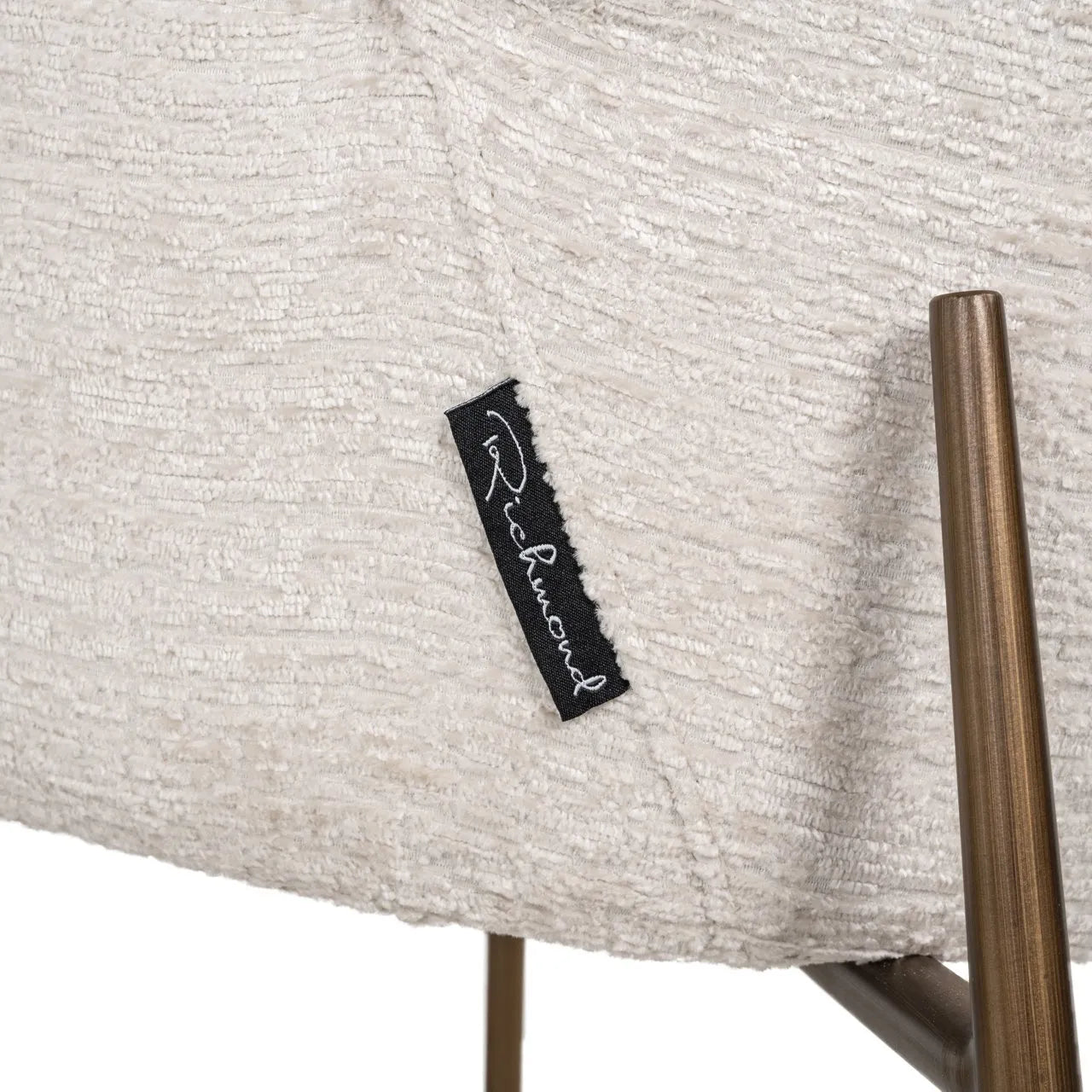 Richmond Interiors Amber Fusion Cream Chenille Dining Chair