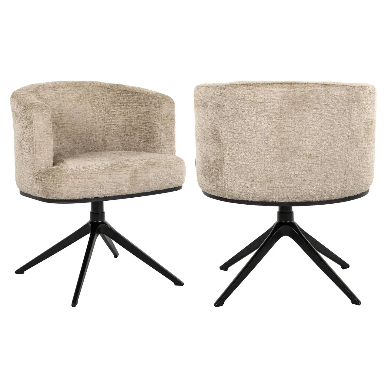 Richmond Interiors Cheyenne Desert Taupe Chenille Swivel Chair