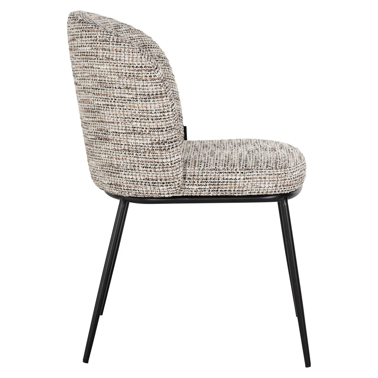 Set Of 2 Richmond Interiors Elvi Mixed Taupe Fabric Dining Chair