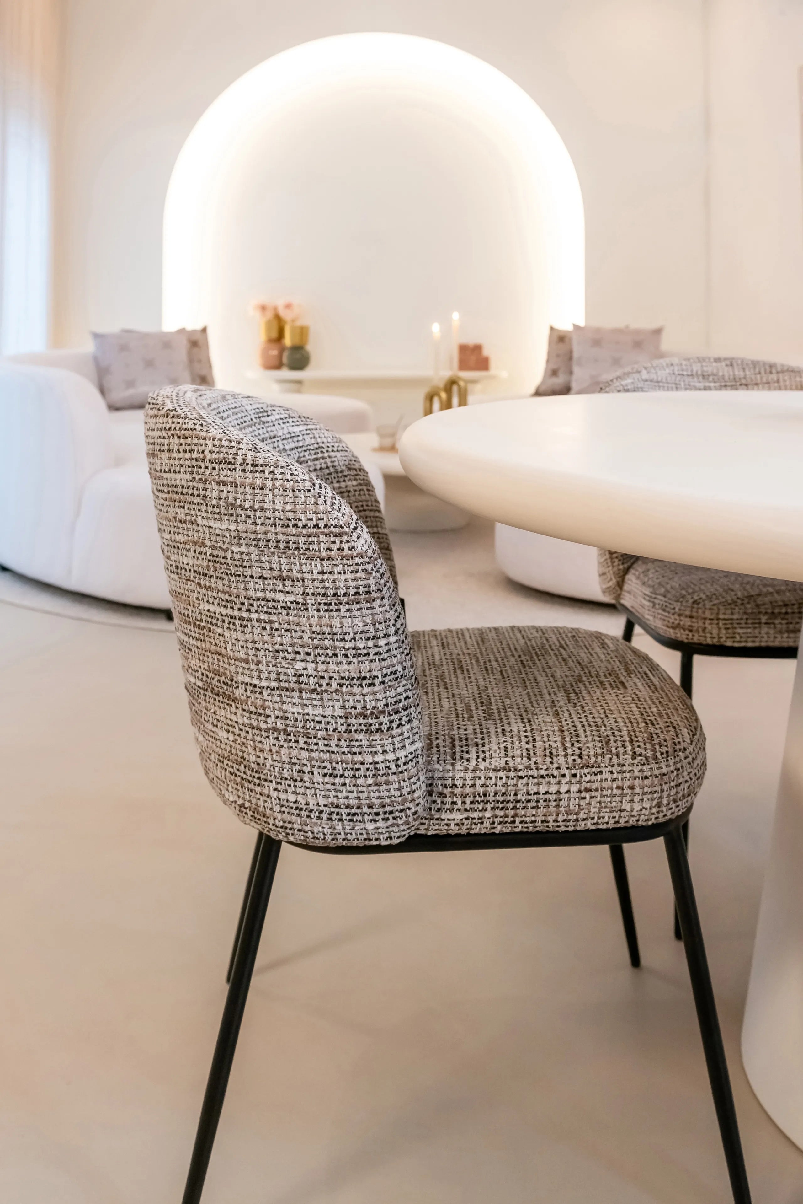 Richmond Interiors Set of 2 Elvi Mocca Chunky Dining Chairs