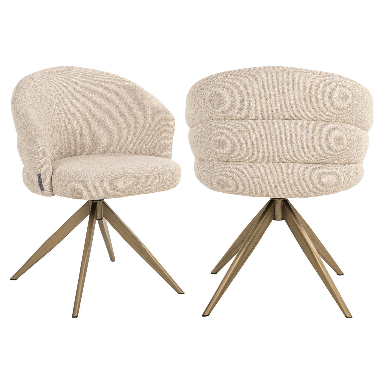 Dining chair Zendaya biscotti swivel fire retardant