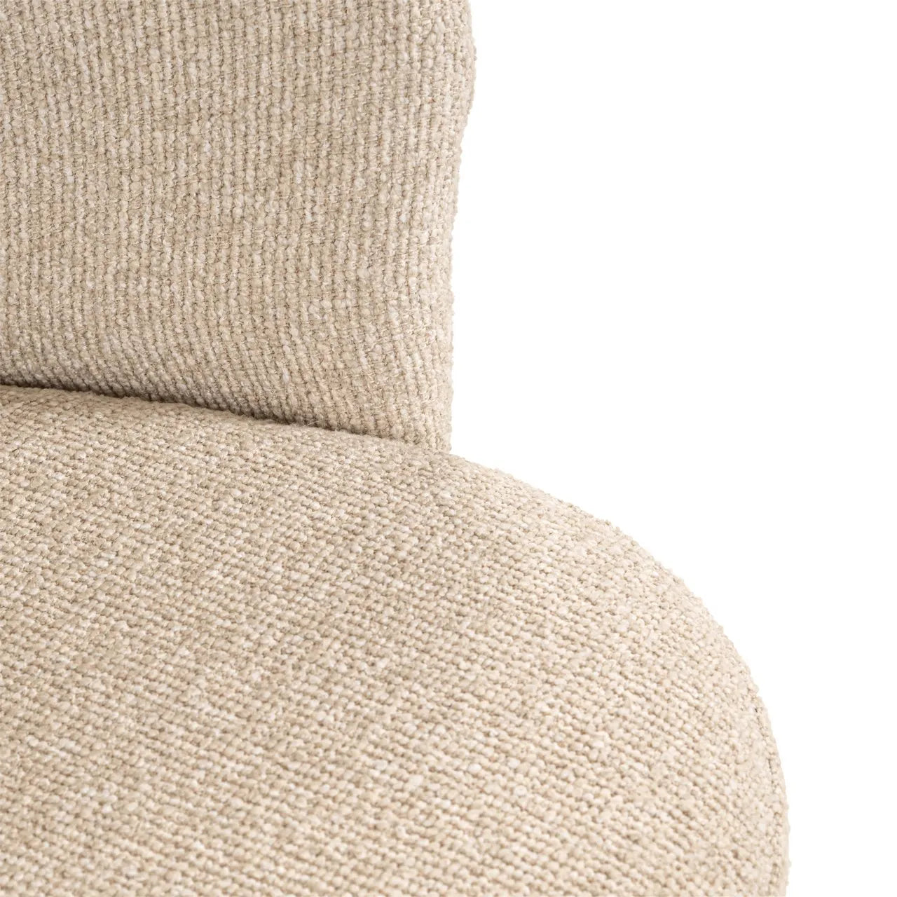 Richmond Interiors Zendaya Taupe Boucle Swivel Dining Chair