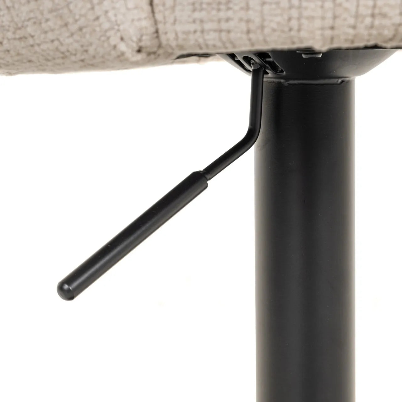 Richmond Interiors Nikki Beige Chenille Swivel Bar Stool