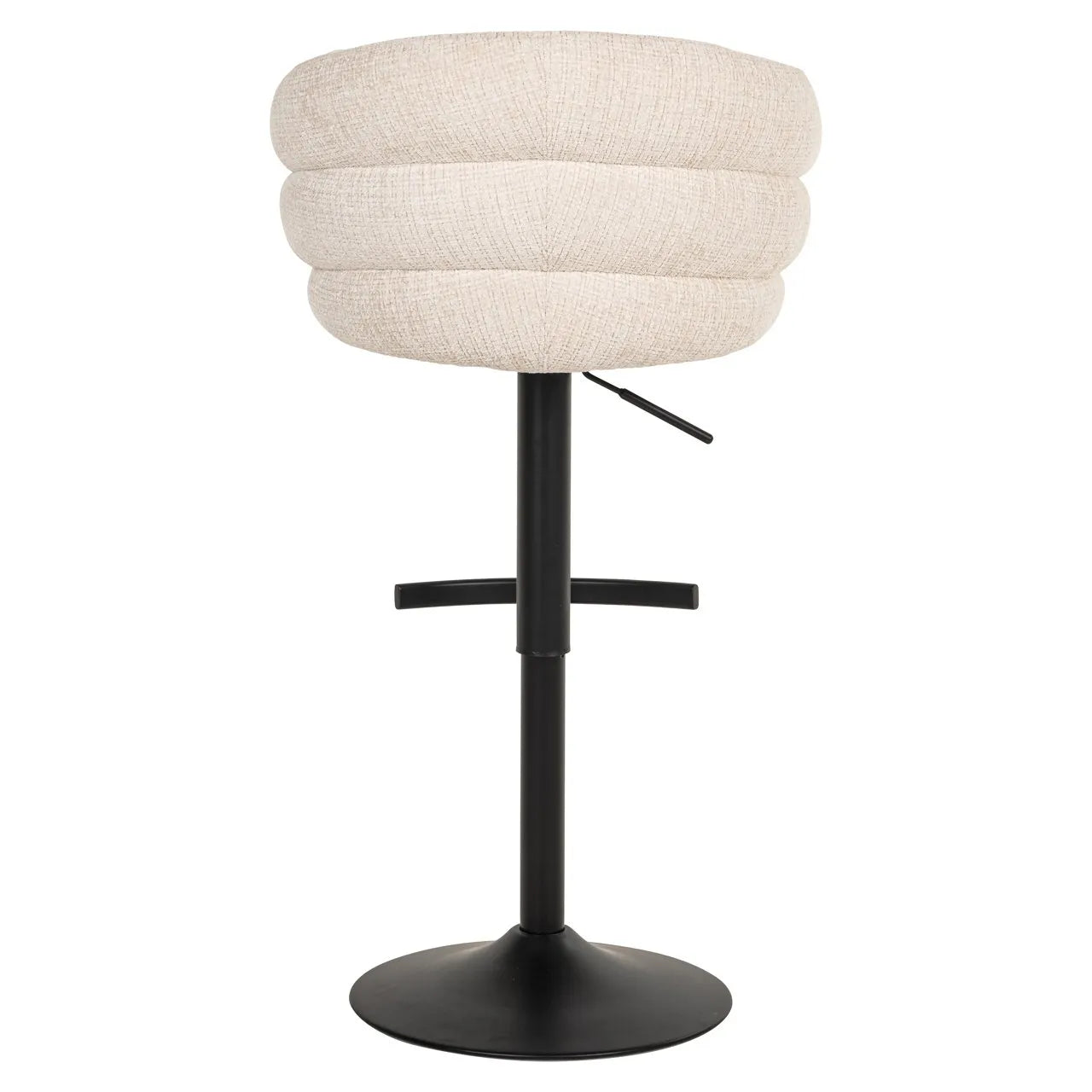 Richmond Interiors Nikki Beige Chenille Swivel Bar Stool