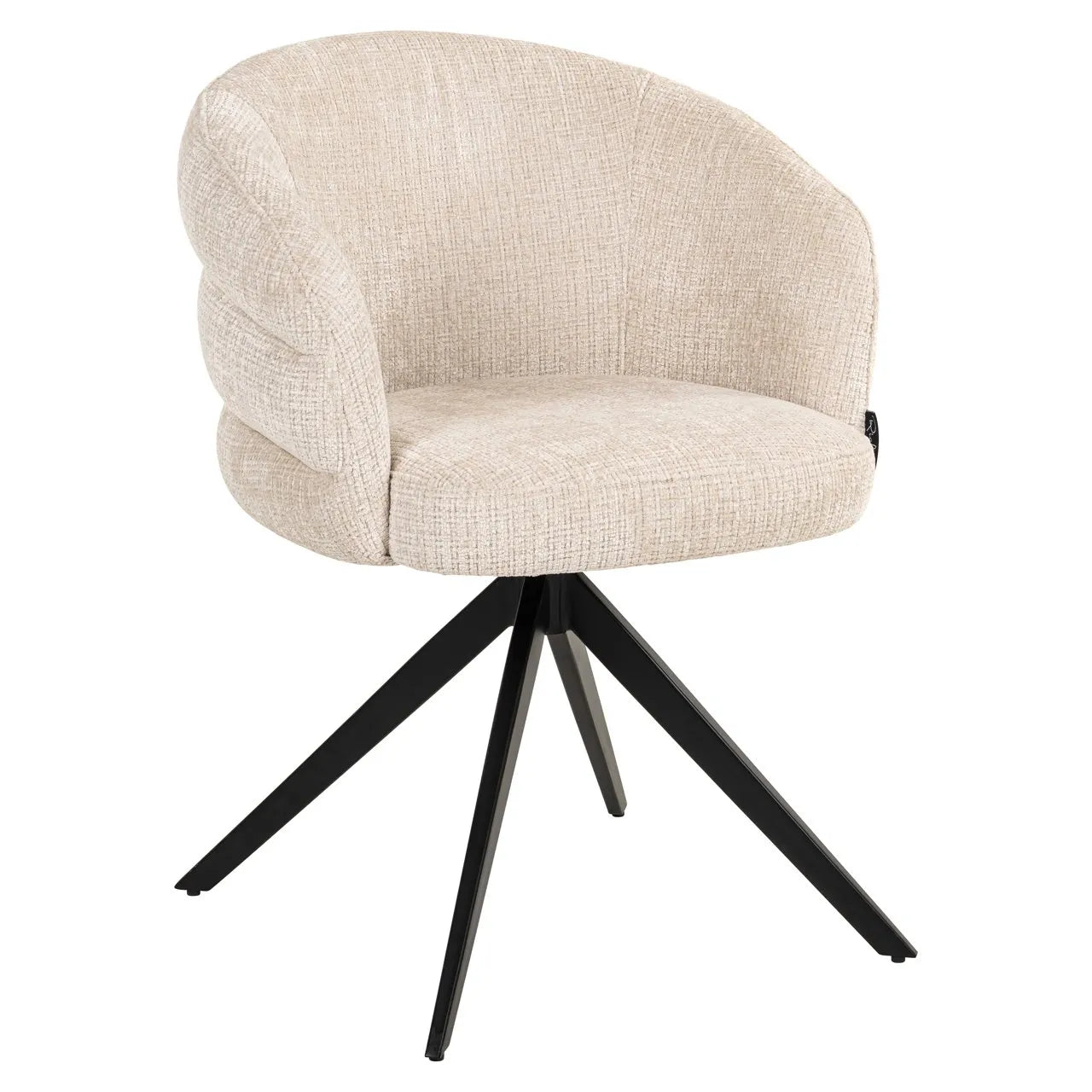 Richmond Interiors Serenity Beige Chenille Swivel Chair