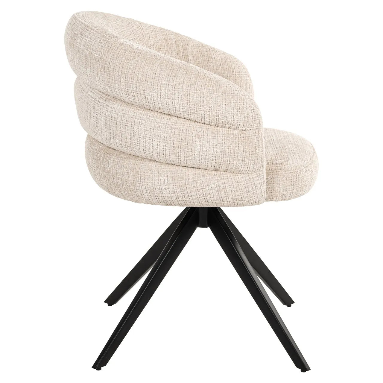 Richmond Interiors Serenity Beige Chenille Swivel Chair