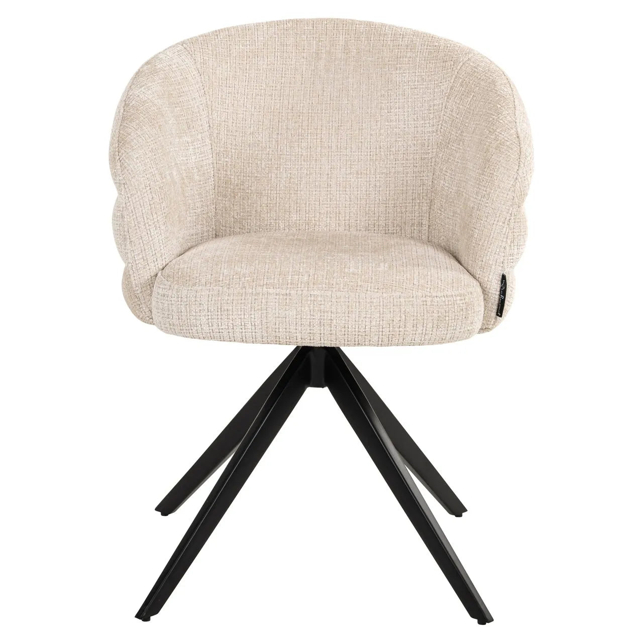 Richmond Interiors Serenity Beige Chenille Swivel Chair