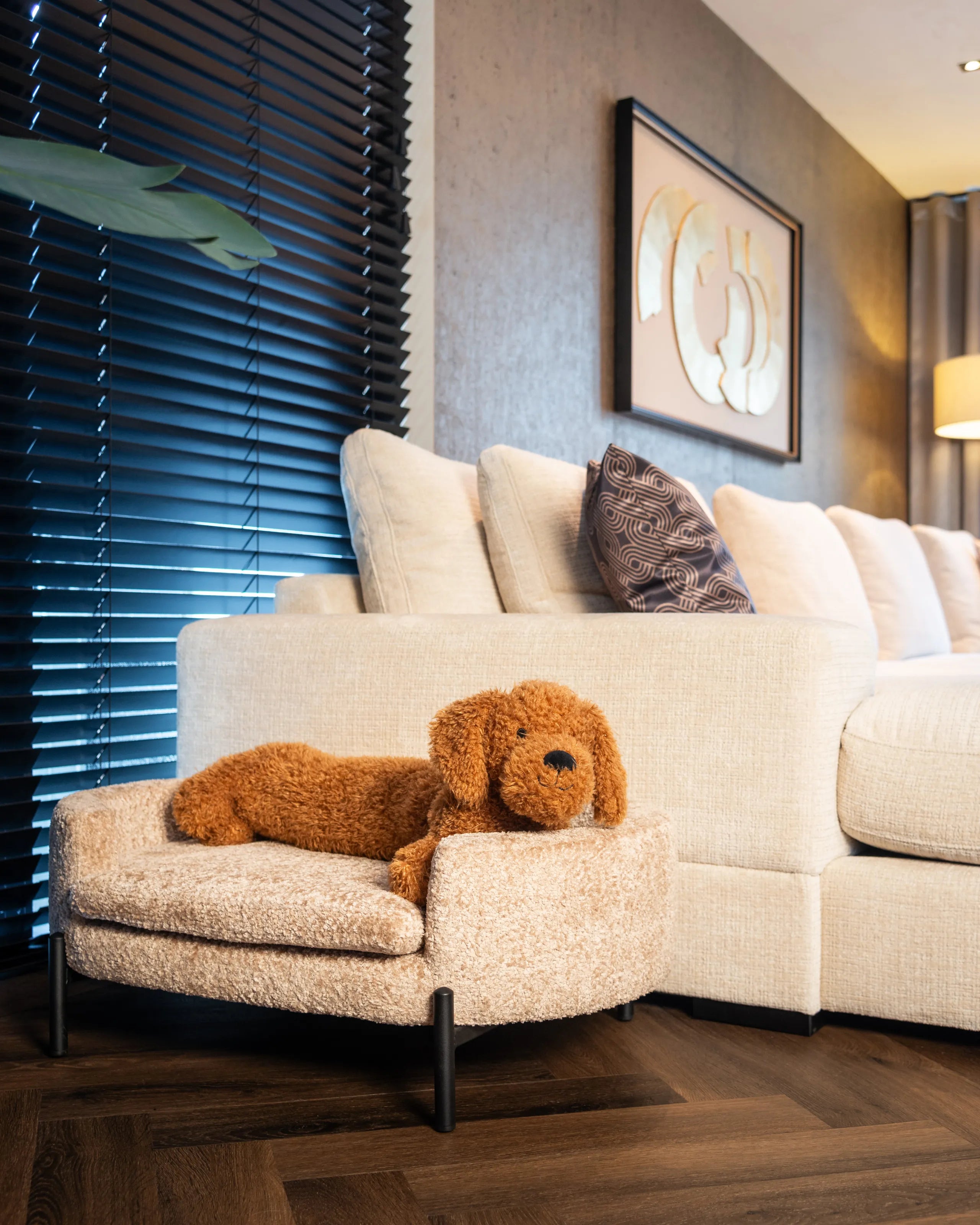 Richmond Interiors Dolly Beige Blockweave Pet Bed
