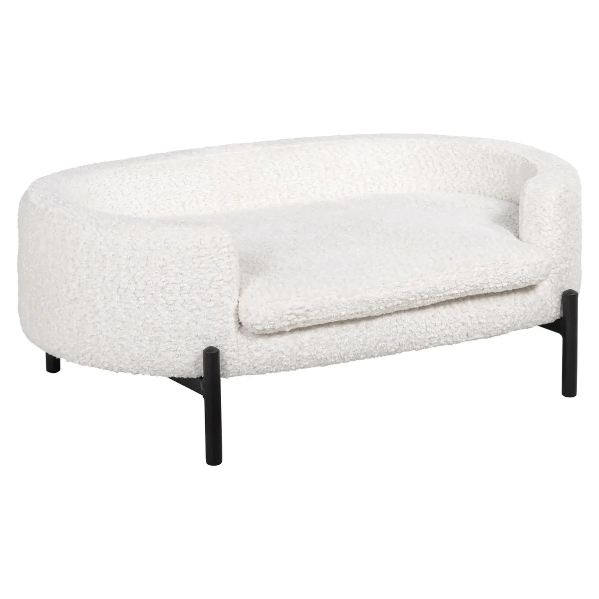 Richmond Interiors Dolly White Boucle Pet Bed