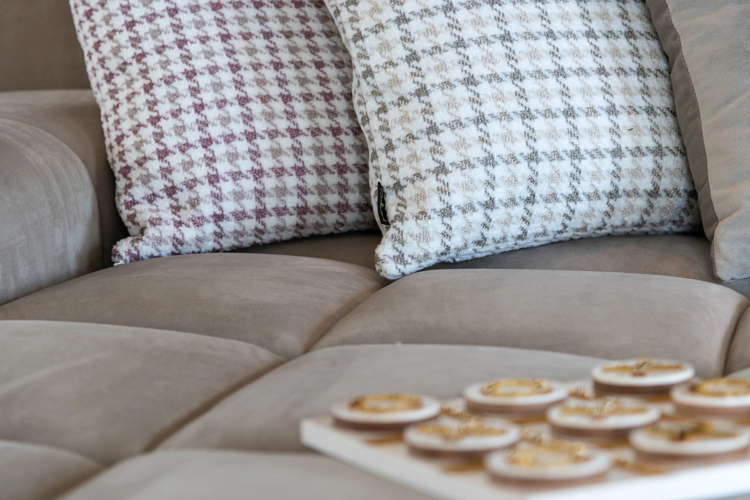 Richmond Interiors Maylie White & Gold Tic Tac Toe Board
