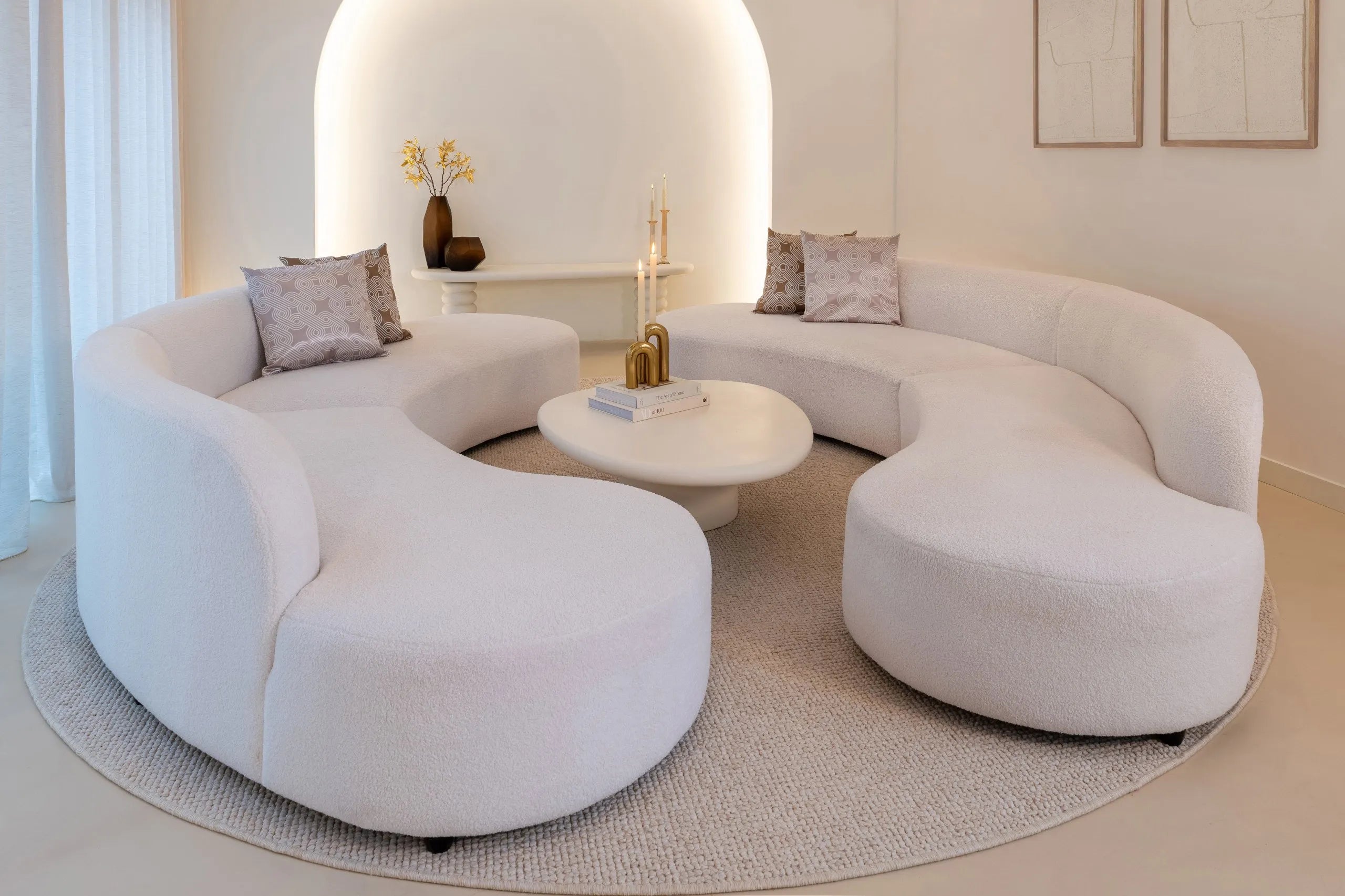 Richmond Interiors Bloomstone Soft Chalk White Coffee Table